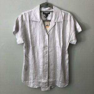 Tommy Bahama Sparkly Linen button down top NWT